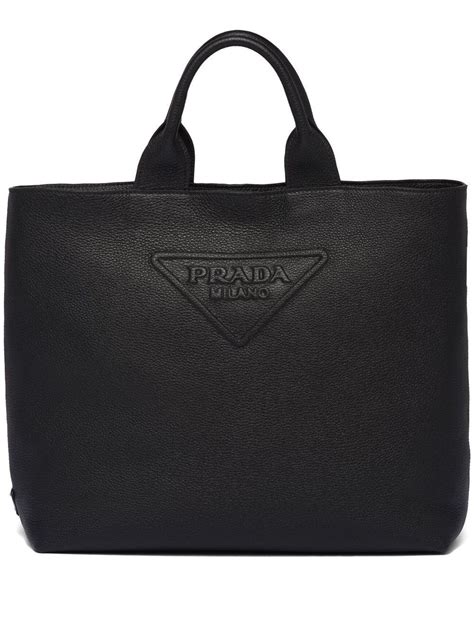 prada bag logo up close|prada embossed logo tote.